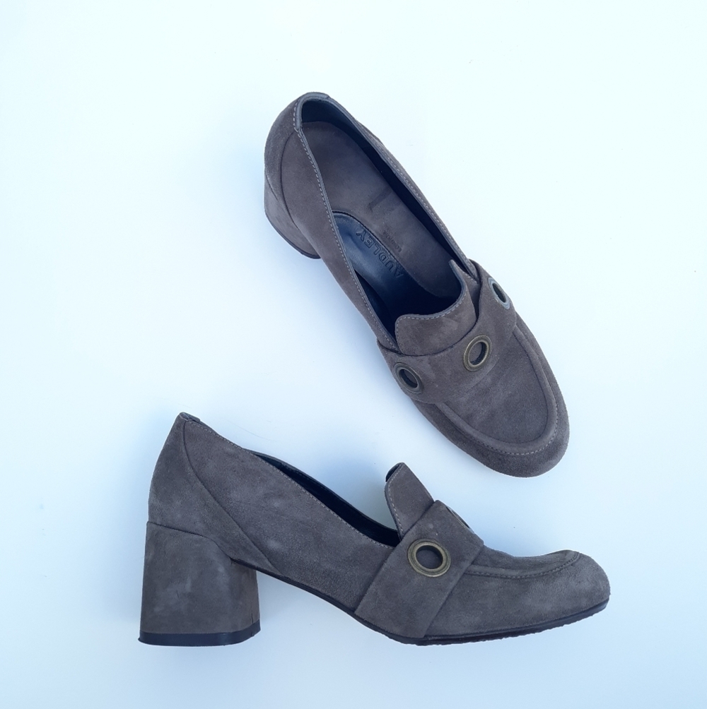 Audley London Heels Pumps Taupe Suede